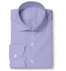 Image of a Lilac & White Twill Checks Giza Cotton Shirting Fabric
