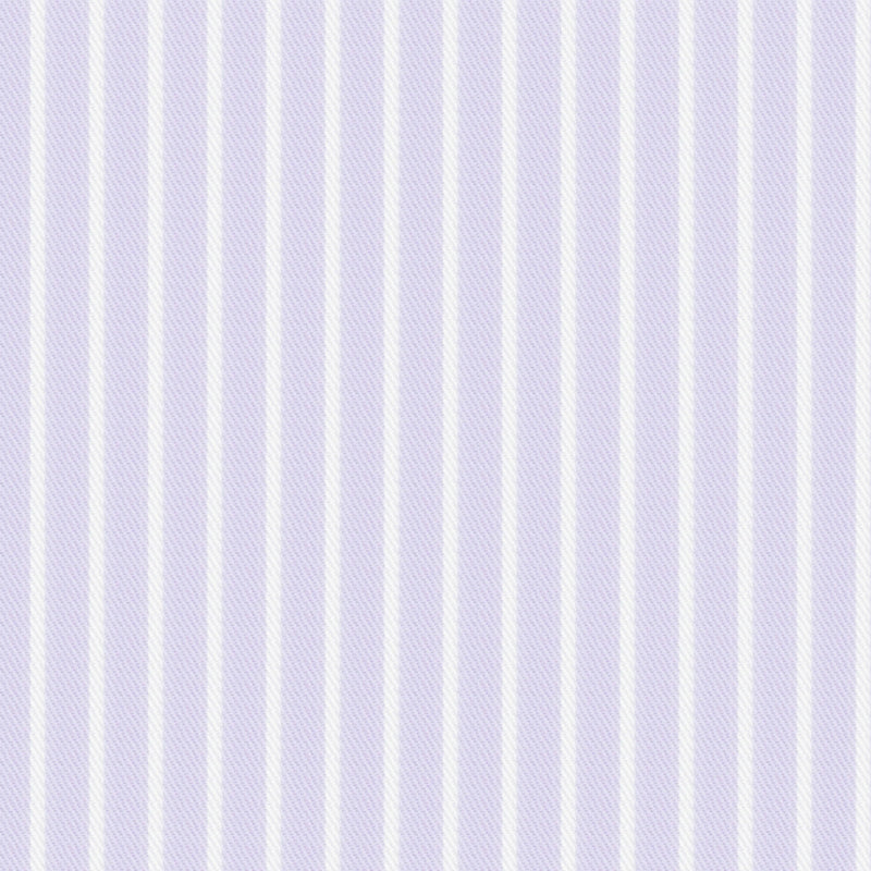 Image of a Lilac & White Twill Stripes Giza Cotton Shirting Fabric