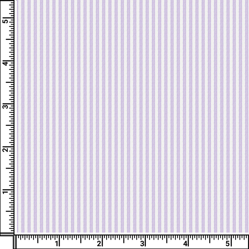 Image of a Lilac & White Twill Stripes Giza Cotton Shirting Fabric