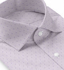 Image of a Lilac Dobby Micropattern Giza Cotton Shirting Fabric