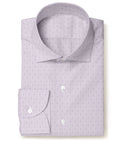 Image of a Lilac Dobby Micropattern Giza Cotton Shirting Fabric