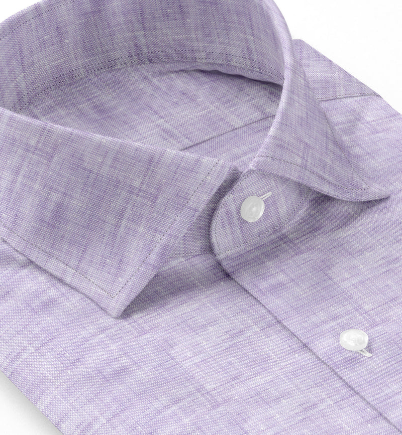 Image of a Lilac Oxford Solids Linen Shirting Fabric