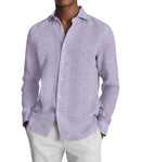 Image of a Lilac Oxford Solids Linen Shirting Fabric