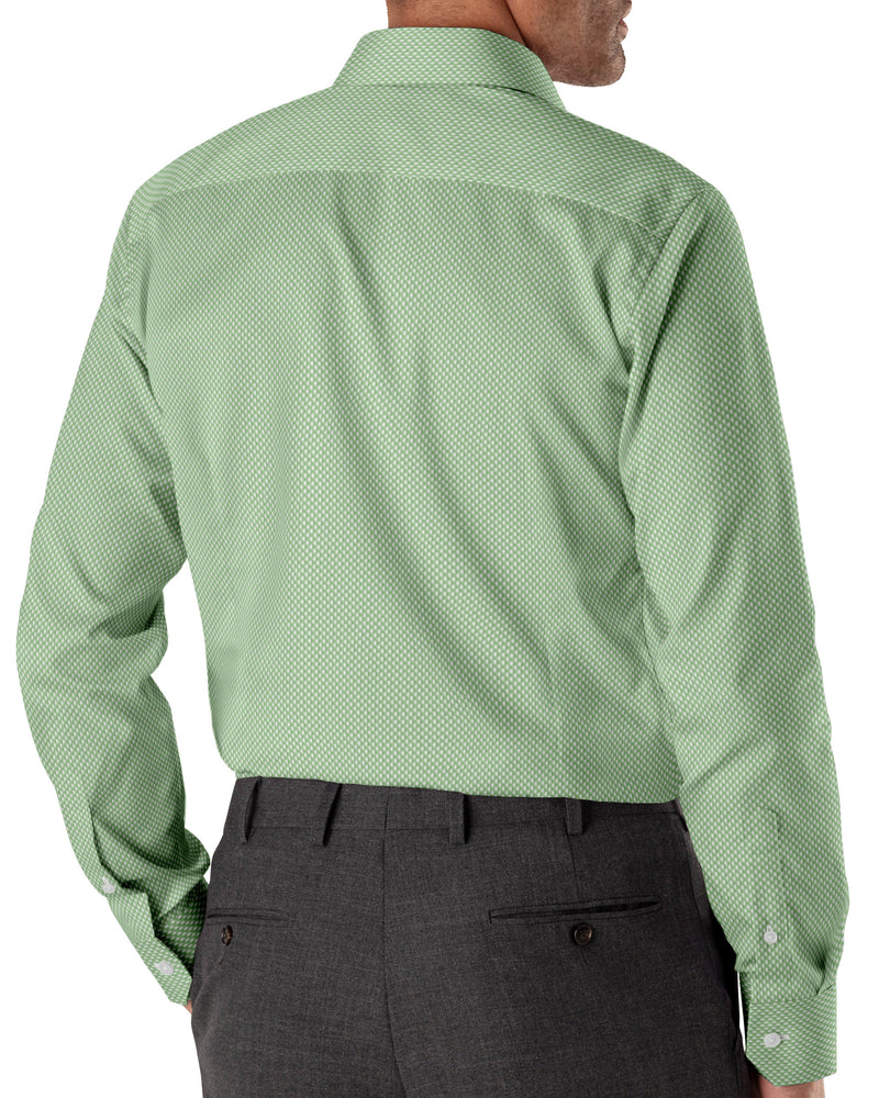 Image of a Lime Oxford Micropattern Giza Cotton Shirting Fabric