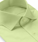 Image of a Lime Satin Solids Cotton Stretch Shirting Fabric