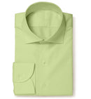 Image of a Lime Satin Solids Cotton Stretch Shirting Fabric