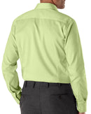 Image of a Lime Satin Solids Cotton Stretch Shirting Fabric