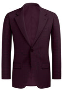 Image of a Maroon & Black Worsted Birdseye Merino Wool Blazers Fabric