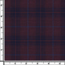 Image of a Maroon & Blue Worsted Checks Merino Wool Suiting Fabric