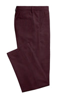 Image of a Maroon Worsted Pinpoint Merino Wool Pants Fabric