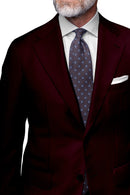 Image of a Maroon Worsted Twill Merino Wool Blazers Fabric