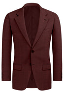 Image of a Maroon Worsted Twill Merino Wool Blazers Fabric