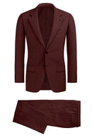 Image of a Maroon Worsted Twill Merino Wool Suiting Fabric