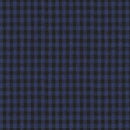 Image of a Mid-Blue & Black Worsted Checks Merino Wool Blazers Fabric