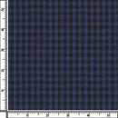 Image of a Mid-Blue & Black Worsted Checks Merino Wool Blazers Fabric