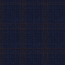 Image of a Mid-Blue & Brown Worsted Checks Merino Wool Suiting Fabric