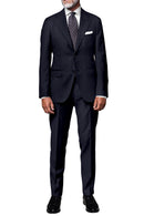 Image of a Mid-Blue & Burgundy Worsted Checks Merino Wool Blazers Fabric