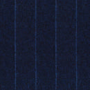 Image of a Midnight-Blue & Blue Flannel Stripes Merino Wool Suiting Fabric
