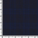Image of a Midnight-Blue & Blue Worsted Checks Merino Wool Blazers Fabric