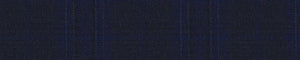Midnight-Blue & Brown Worsted Checks Merino Wool Suiting Fabric
