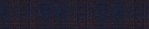 Midnight-Blue & Blue Worsted Checks Merino Wool Suiting Fabric