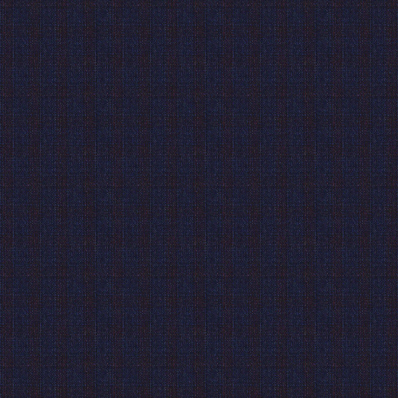 Image of a Midnight-Blue & Burgundy Worsted Checks Merino Wool Blazers Fabric