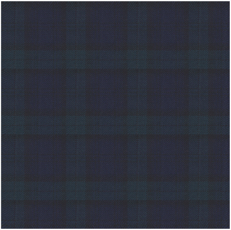 Image of a Midnight-Blue & Green Worsted Checks Merino Wool Blazers Fabric