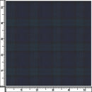 Image of a Midnight-Blue & Green Worsted Checks Merino Wool Blazers Fabric