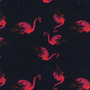Image of a Midnight-Blue & Pink Satin Prints Poly Viscose Lining Fabric