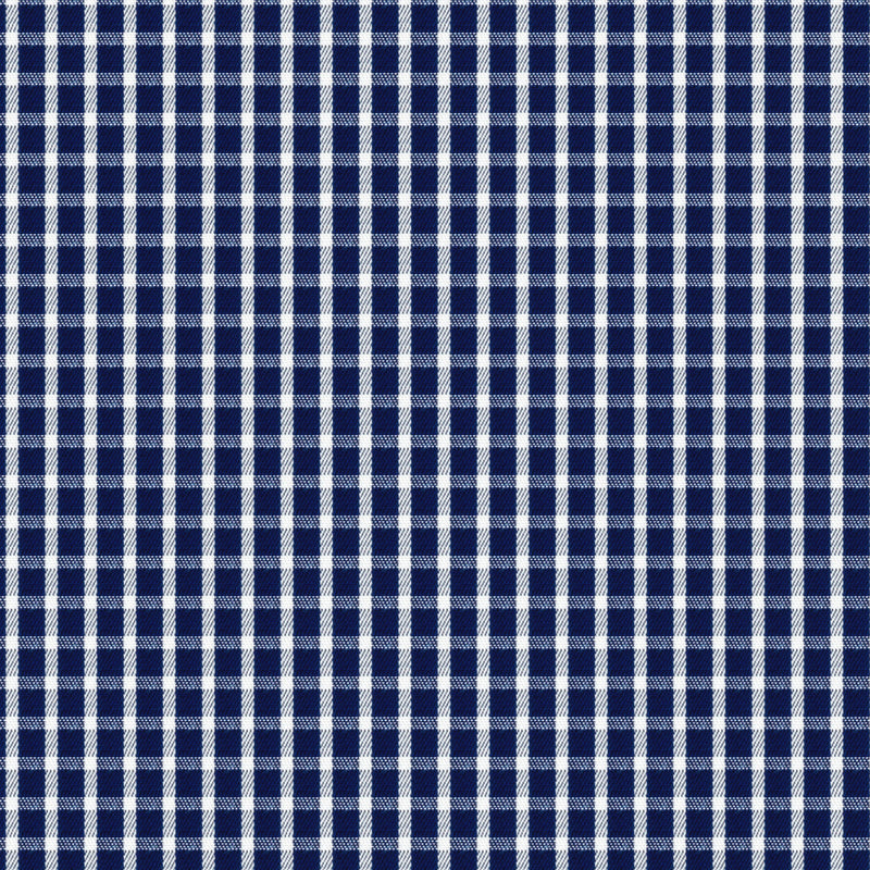 Image of a Midnight-Blue & White Twill Checks Giza Cotton Shirting Fabric