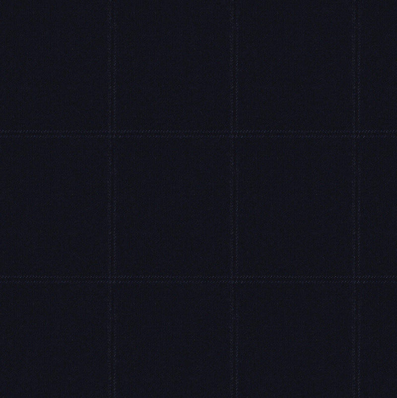 Image of a Midnight-Blue & White Worsted Checks Merino Wool Suiting Fabric