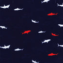Image of a Midnight-Blue Satin Prints Poly Viscose Lining Fabric