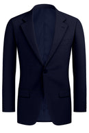 Image of a Midnight-Blue Worsted Checks Merino Wool Blazers Fabric