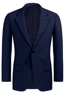 Image of a Midnight-Blue Worsted Micropattern Merino Wool Blazers Fabric