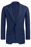 Image of a Midnight-Blue Worsted Shark Skin Merino Wool Blazers Fabric