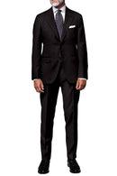 Image of a Mustard & Black Worsted Checks Merino Wool Suiting Fabric