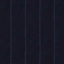 Image of a Navy-Blue & Blue Flannel Stripes Merino Wool Suiting Fabric