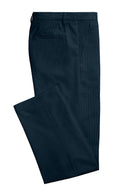 Image of a Navy-Blue & Blue Worsted Birdseye Merino Wool Pants Fabric