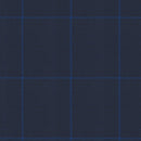 Image of a Navy-Blue & Blue Worsted Checks Merino Wool Suiting Fabric
