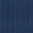 Image of a Navy-Blue & Blue Worsted Stripes Merino Wool Pants Fabric