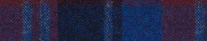 Brown & Navy-Blue Flannel Checks Merino Wool Pants Fabric