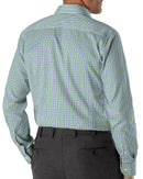 Image of a Navy-Blue & Green Twill Checks Giza Cotton Shirting Fabric