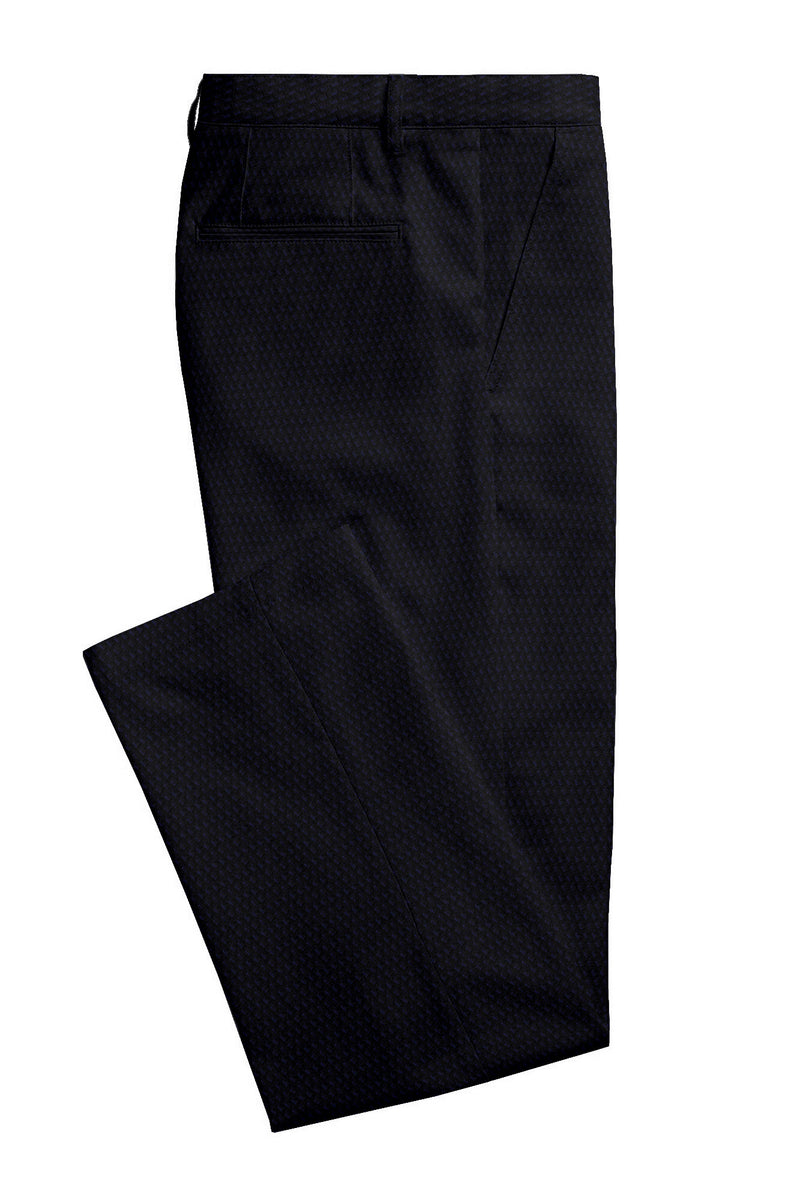 Image of a Navy-Blue & Light-Green Worsted Dobby Merino Wool Pants Fabric