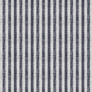 Image of a Navy-Blue & White Oxford Stripes Cotton Linen Blend Shirting Fabric