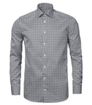 Image of a Navy-Blue & White Oxford Stripes Cotton Linen Blend Shirting Fabric