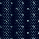 Image of a Navy-Blue & White Poplin Prints Giza Cotton Shirting Fabric