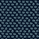 Image of a Navy-Blue & White Poplin Prints Giza Cotton Shirting Fabric