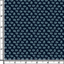 Image of a Navy-Blue & White Poplin Prints Giza Cotton Shirting Fabric