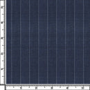 Image of a Navy-Blue & White Worsted Stripes Merino Wool Suiting Fabric