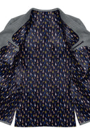 Image of a Navy-Blue Satin Prints Poly Viscose Lining Fabric